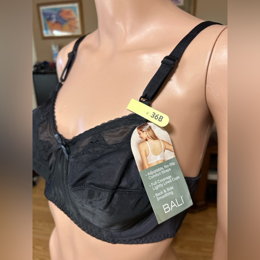 NWT Bali Black Bra - Women's Intimates size 36B - Picture 2 of 9
